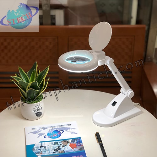 Kính lúp để bàn STECH tiêu chuẩn Quốc Tế 8066D-3X12 (kiểu kính nhỏ gọn, loại xịn)